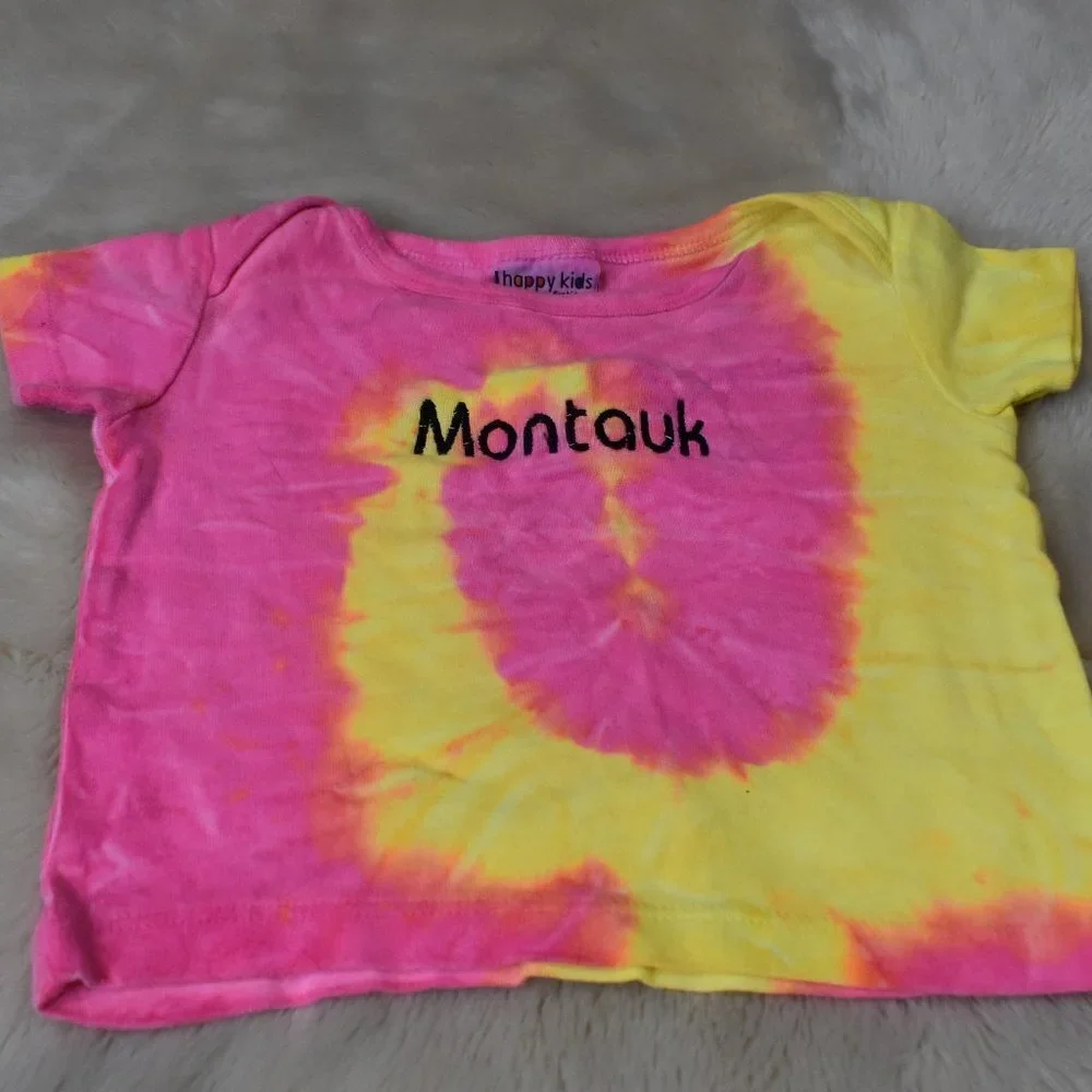 Baby Tie Dyed T-Shirt- Montauk Size 12 Months